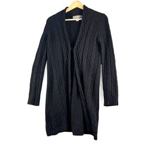 Ply Cashmere Womens Cashmere Cableknit Single Hook Cardigan Sweater Sz XS